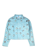 Load image into Gallery viewer, THREESIX9INE EYELETS JACKET / BABY BLUE