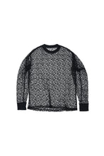 Load image into Gallery viewer, THREESIX9INE SEE-THROUGH NET L/S / BLACK